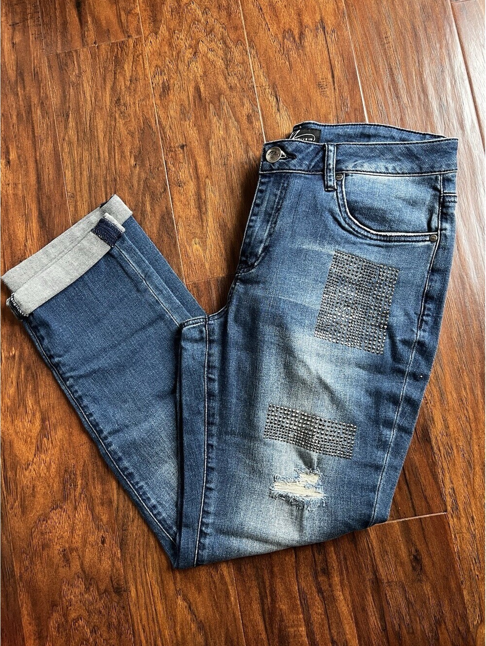 Midnight Velvet Women's Jeans Size 8 Crop Rhinestones NWT!